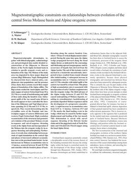 GSA Bulletin: Magnetostratigraphic Constraints on Relationships