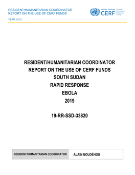 South Sudan Rapid Response Ebola 2019
