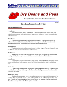 Dry Beans and Peas