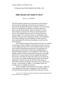 The Image of God in Man