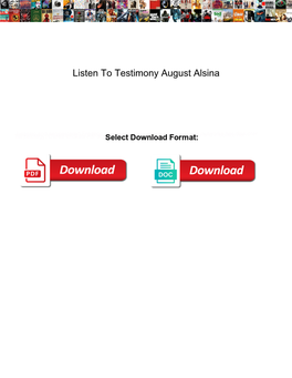 Listen to Testimony August Alsina