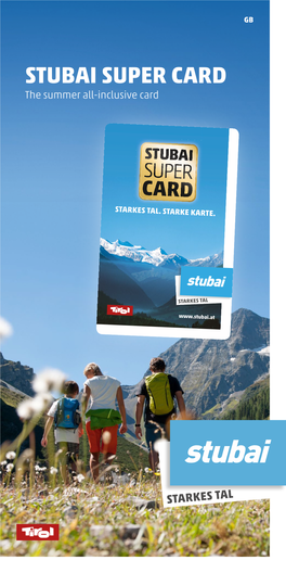 Stubai Super Card the Summer All-Inclusive Card