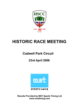 Historic Race Meeting