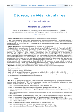 JOURNAL OFFICIEL DE LA RÉPUBLIQUE FRANÇAISE Texte 12 Sur 200