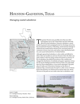 Houston-Galveston, Texas Managing Coastal Subsidence