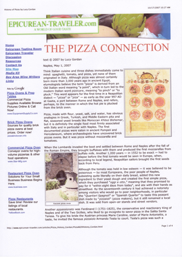 The History of Pizza