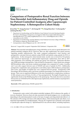 Comparison of Postoperative Renal Function Between Non-Steroidal