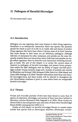 21 Pathogens of Harmful Microalgae