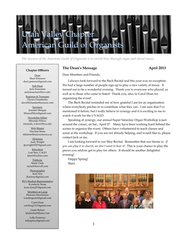 April Newsletter