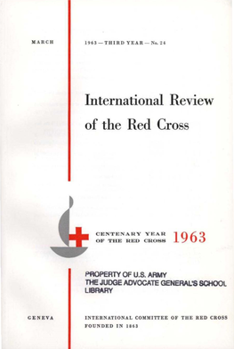 International Review of the Red Cross, March 1963, Third Year
