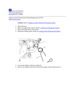 2224840 Engine Coolant Thermostat Housing Replacement (LUW)