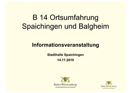 B 14 Ortsumfahrung Spaichingen Und Balgheim