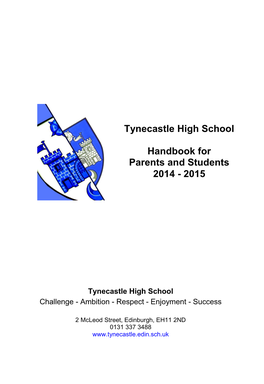 Tynecastle High School Handbook for Parents and Students 2014-15 Page 2 of 44