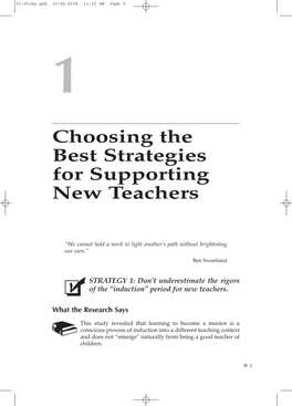 Choosing the Best Strategies for Supporting New Teachers