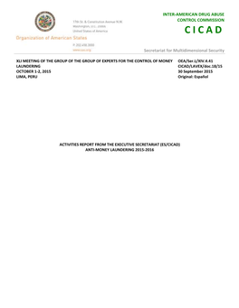 Doc.18/15 OCTOBER 1-2, 2015 30 September 2015 LIMA, PERU Original: Español