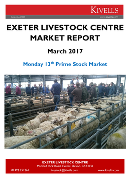 Exeter Livestock Centre Market Report