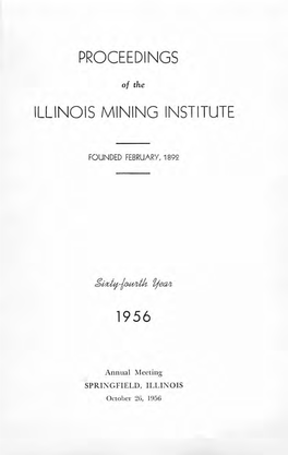 Proceedings Illinois Mining Institute
