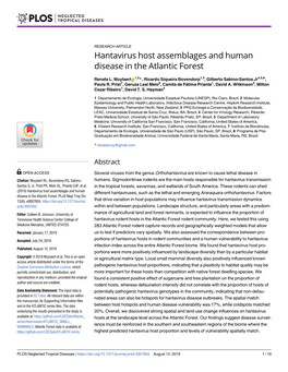 Hantavirus Host Assemblages and Human Disease in the Atlantic Forest