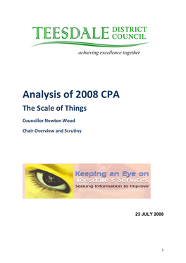 Analysis of 2008 CPA the Scale of Things