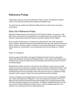 Maharana Pratap