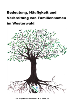 Projekt Familiennamen Im Westerwald