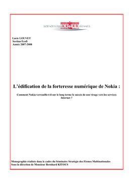 L'édification De La Forteresse Numérique De Nokia