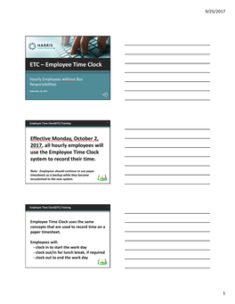 ETC – Employee Time Clock