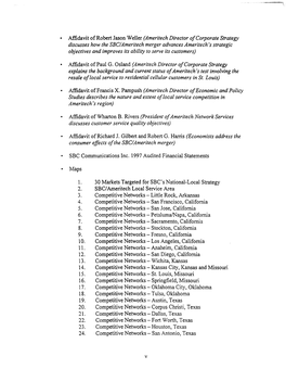 • Affidavit of Robert Jason Weller (Ameritech Director O/Corporate Strategy Discusses How the SBC/Ameritech Merger Advances Am