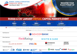 Russia & Cis' Largest Virtual Capital Markets Event