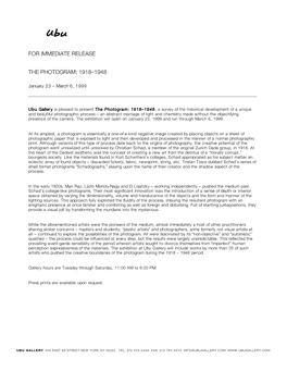 Photograms1999 Pressrelease