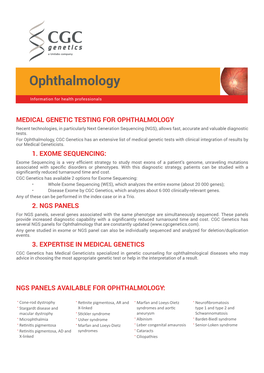 Ophthalmology