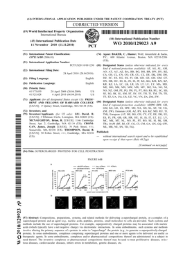 WO 2010/129023 A9 11 November 2010 (11.11.2010) PCT