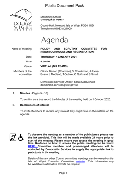 (Public Pack)Agenda Document for Policy and Scrutiny Committee