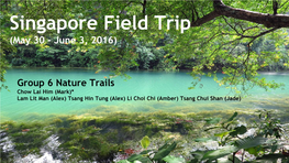 Singapore Field Trip (May 30 - June 3, 2016)
