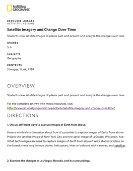 Satellite Imagery and Change Over Time