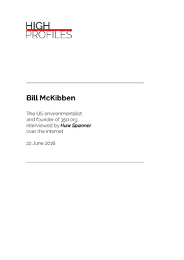 Bill Mckibben