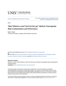 Molina's Trans/Gender Web in Interpretation