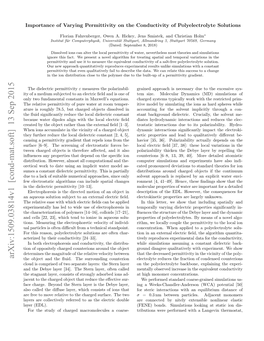 Importance of Varying Permittivity on the Conductivity of Polyelectrolyte Solutions