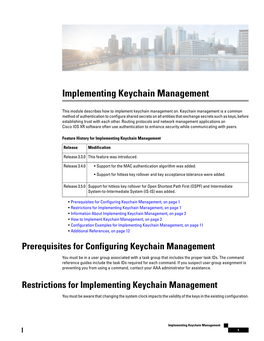 Implementing Keychain Management