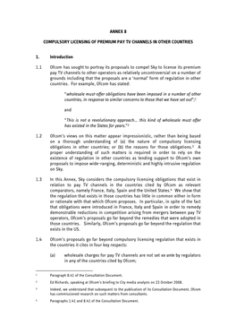 Annex 8 Compulsory Licensing of Premium Pay Tv