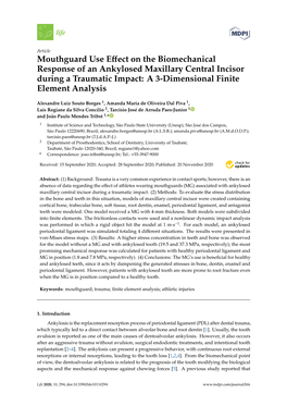 Mouthguard Use Effect on the Biomechanical Response Of