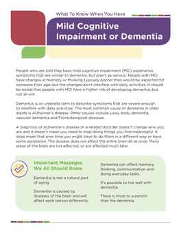 Mild Cognitive Impairment Or Dementia