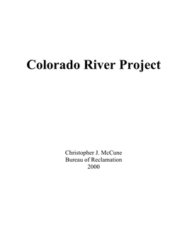 Colorado River Project, Texas,” Volume 1, 1936, 16