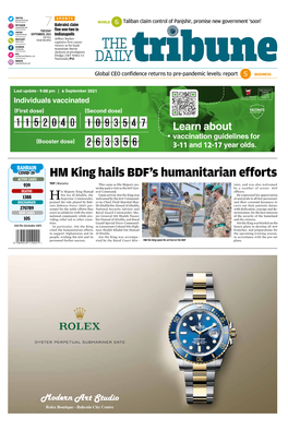 HM King Hails BDF's Humanitarian Efforts