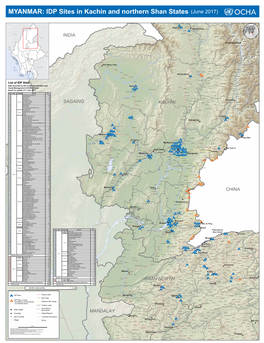 MYANMAR: IDP Sites in Kachin and Northern Shan States (June 2017)