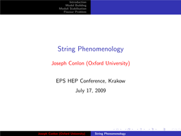 String Phenomenology