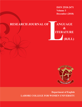 (Rjll) Research Journal of Anguage & Iterature