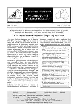 COMMUNICABLE DISEASES BULLETIN Centre for Disease Control