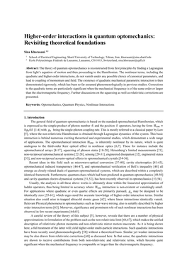 Higher-Order Interactions in Quantum Optomechanics: Revisiting Theoretical Foundations