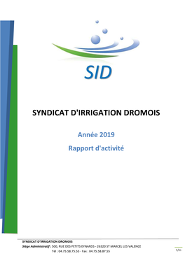2019 Rapport Annuel
